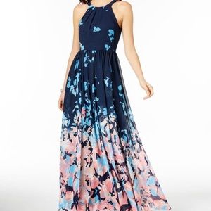 Betsy& Adam maxi flowing halter dress size 10 made is USA